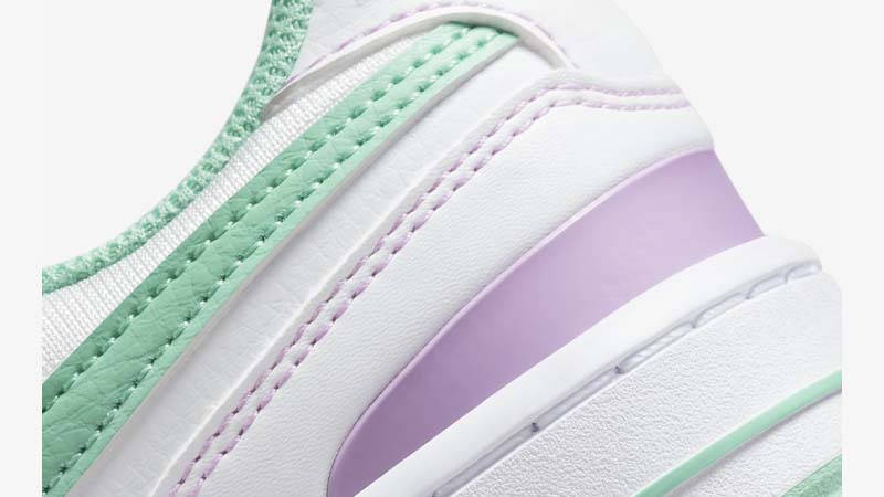 Nike Gamma Force White Purple Mint Green Closeup