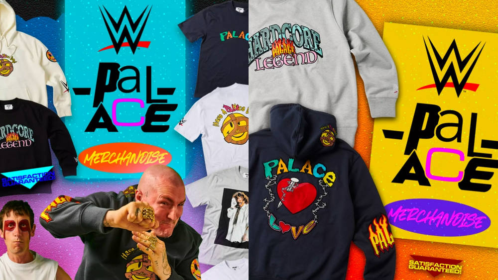 Image via Palace Straight From the Top Rope: Palace x WWE Suplexes Streetwear Norms