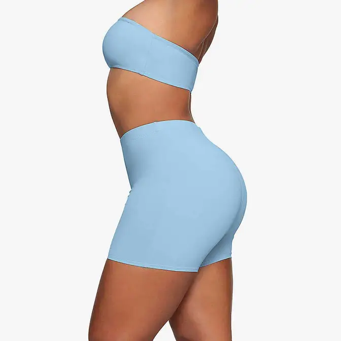 WOMEN SHORTS WITH RECYCLED SKY BLUE LYCRA