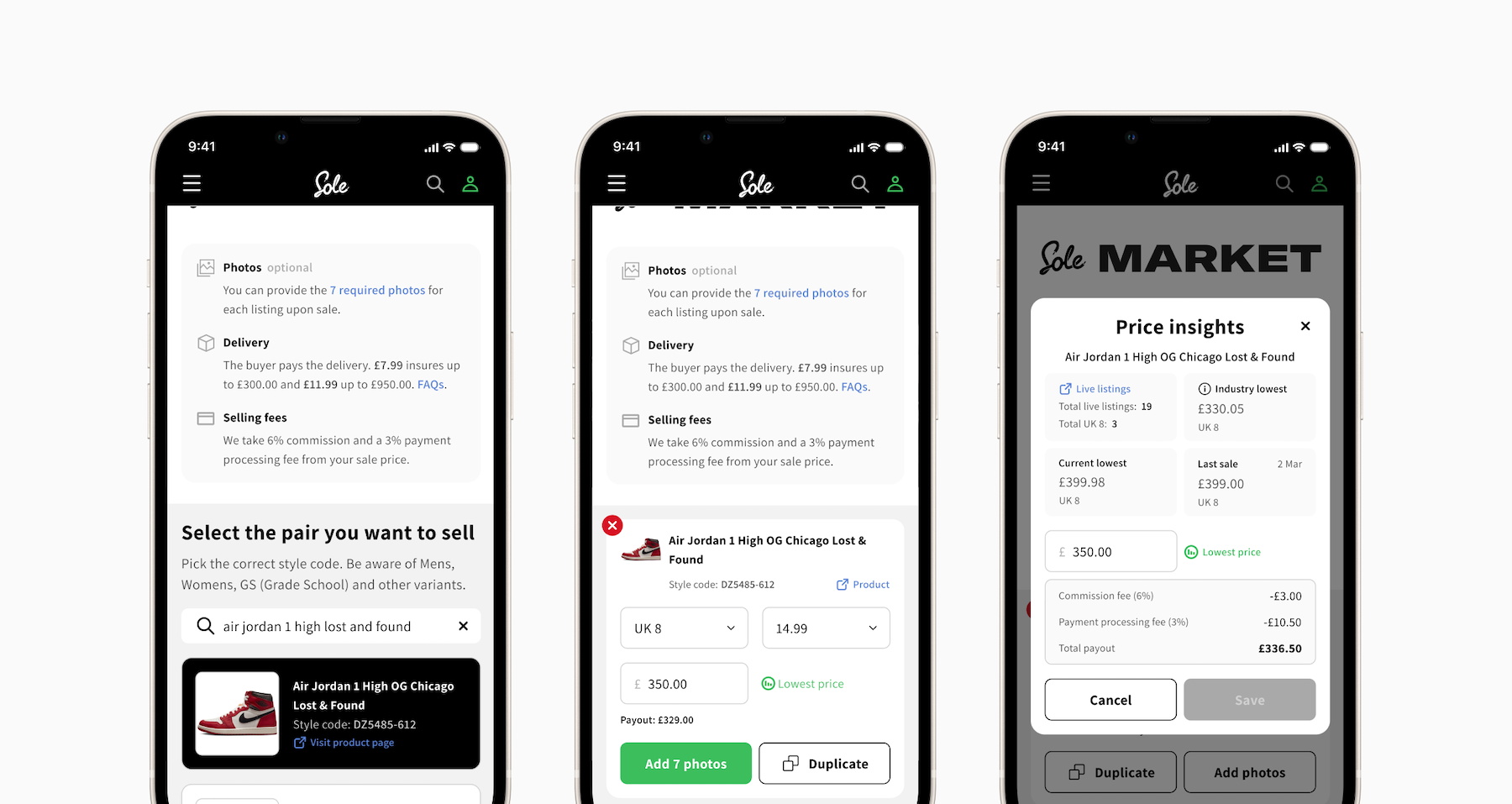 How to list a product on the Sole Market