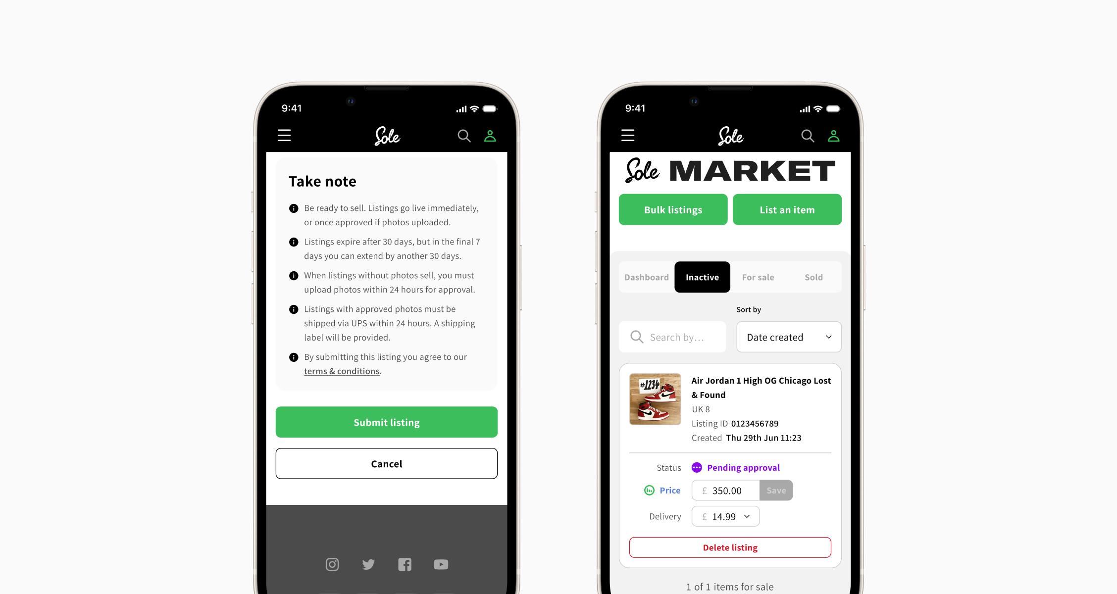 Sole Market List Product Review