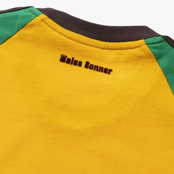 Wales Bonner x adidas Short Sleeve T-Shirt Collegiate Gold Closeup