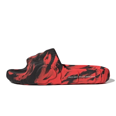 adidas boost Adilette 22 Slides Black Bright Red ID7808