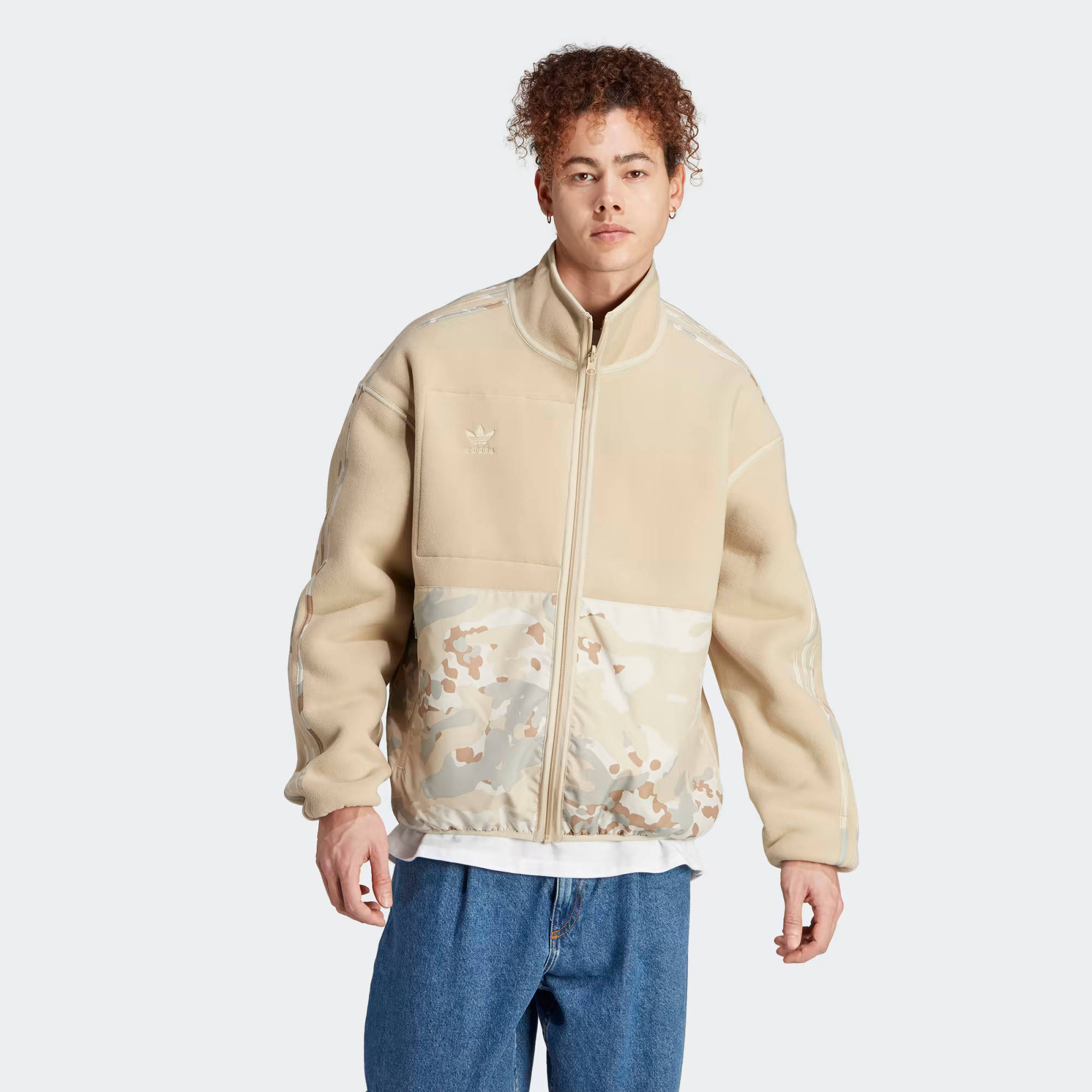 Adidas x nora yellow best sale fleece jacket