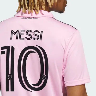 adidas Inter Miami CF 22-23 Messi 10 Home Jersey True Pink Backside Closeup
