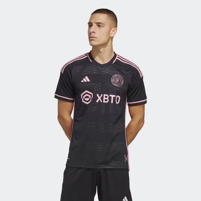adidas Inter Miami CF 23-24 Away Authentic Jersey Black Feature