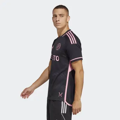 adidas Inter Miami CF 23-24 Away Authentic Jersey Black Side View