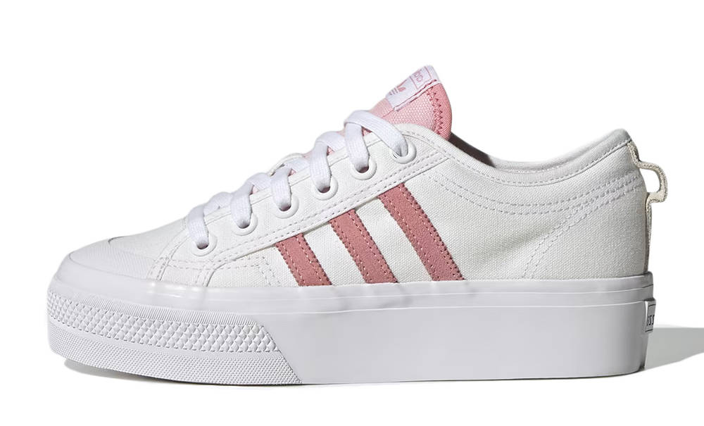 Platform White Platform Shoes Womens Nizza Trainers Adidas