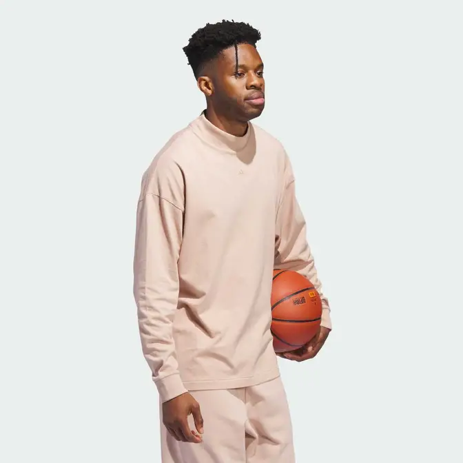 adidas Performance One Basketball Long-Sleeve Top Ash Pearl Full
