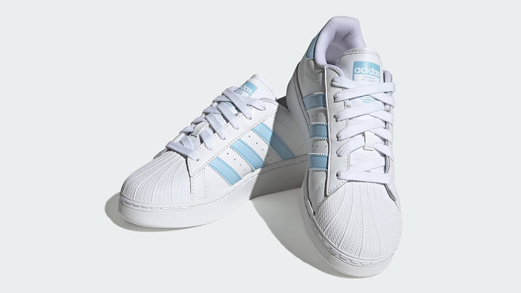 Light hotsell blue superstars