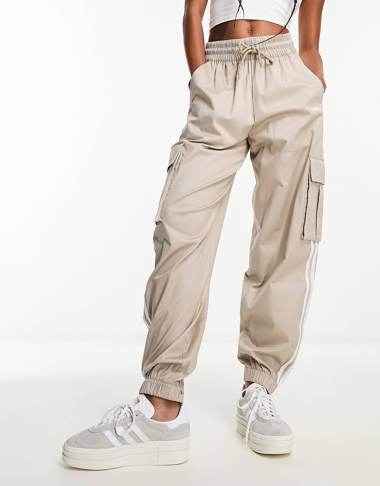 adidas cargo pants beige