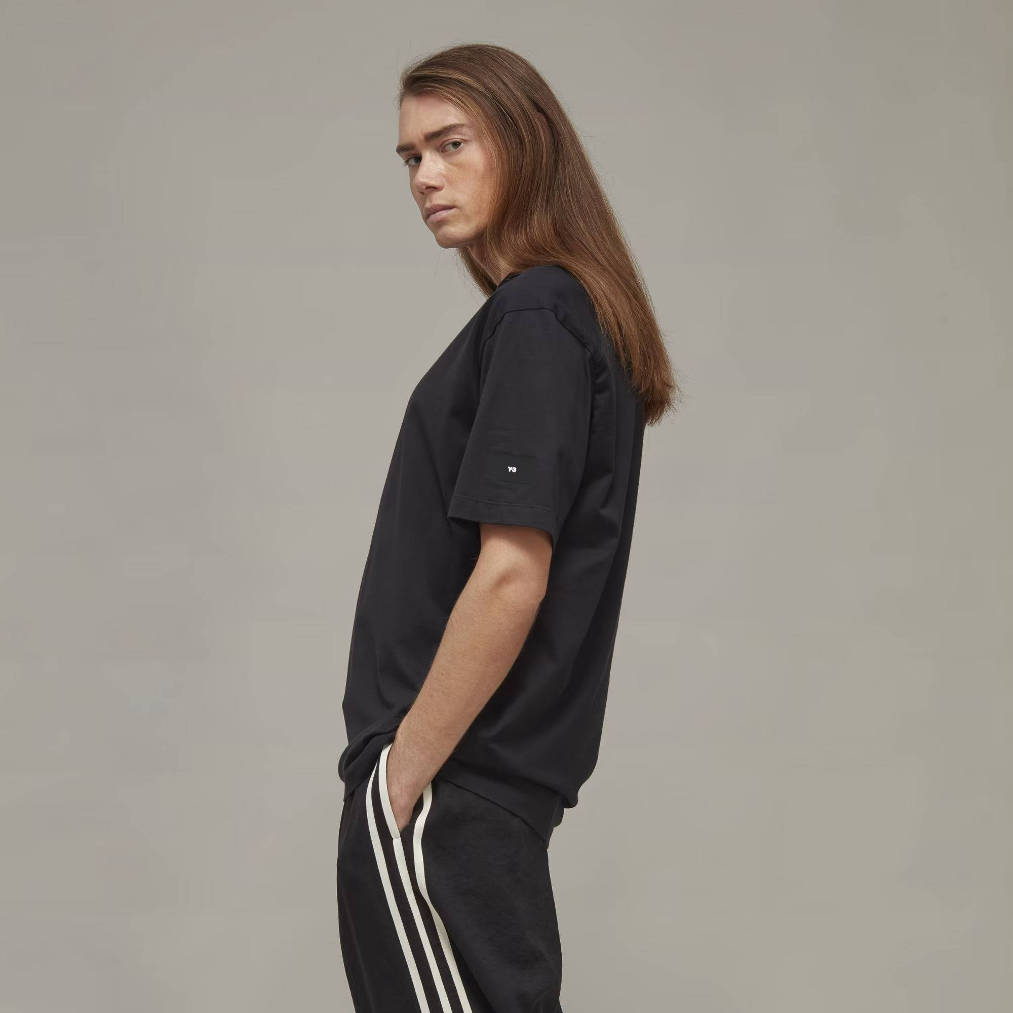 adidas Y-3 Relaxed T-shirt Black Side View