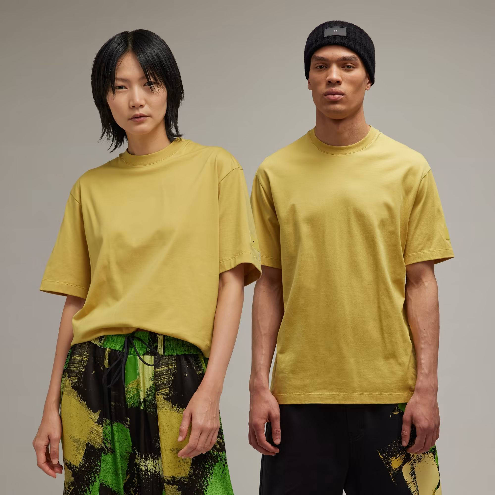 adidas Y-3 Relaxed T-shirt Blanch Yellow Feature