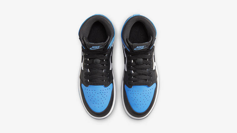 Lace Swap On Feet Jordan 1s Laser Blue Air Jordan Mid GS Sneakers
