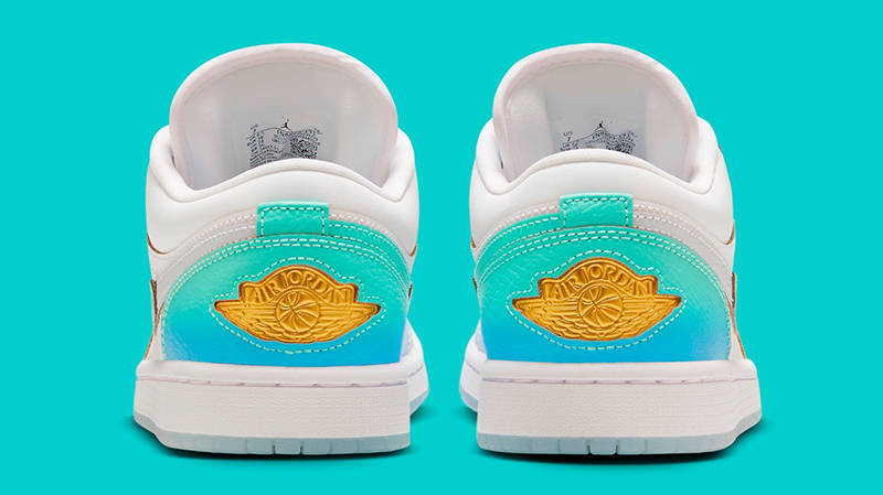Air Jordan 1 Low Gradient Blue Gold FN8899-131 Back