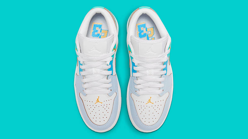 Air Jordan 1 Low Gradient Blue Gold FN8899-131 Top