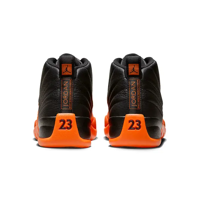 Jordan 12 black and hot sale orange