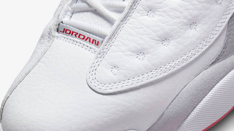 Jordan 13 best sale white and gray