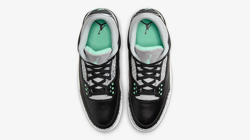 gray and green jordan 3s