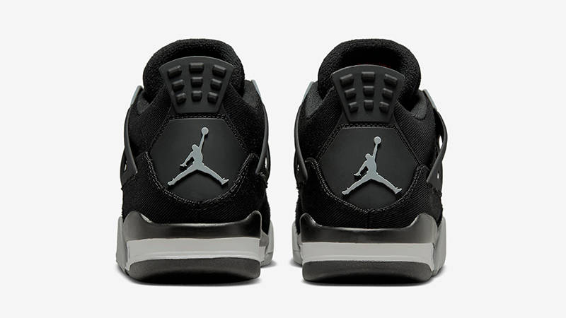 Air Jordan 4 GS Black Canvas DV0553-006 Back