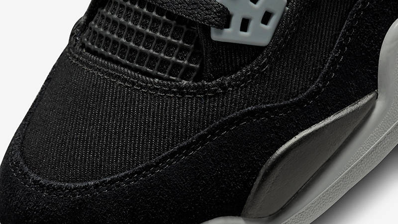 Air Jordan 4 GS Black Canvas DV0553-006 Detail