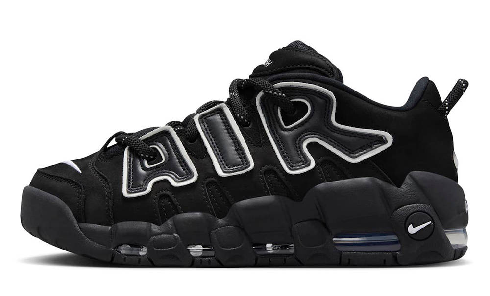 Nike air uptempo sale black white