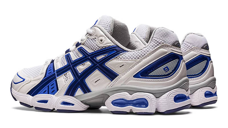 ASICS Gel-Nimbus 9 White Indigo Blue 1201A424-103 Back