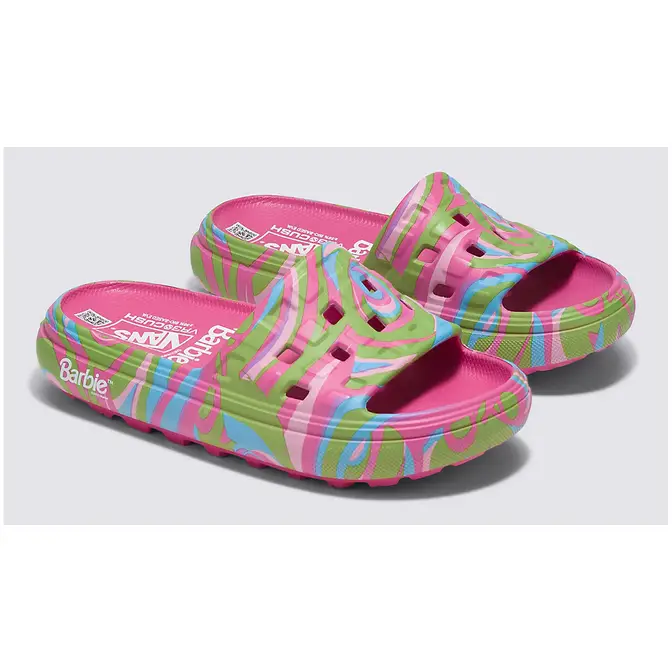 Pink on sale vans slides