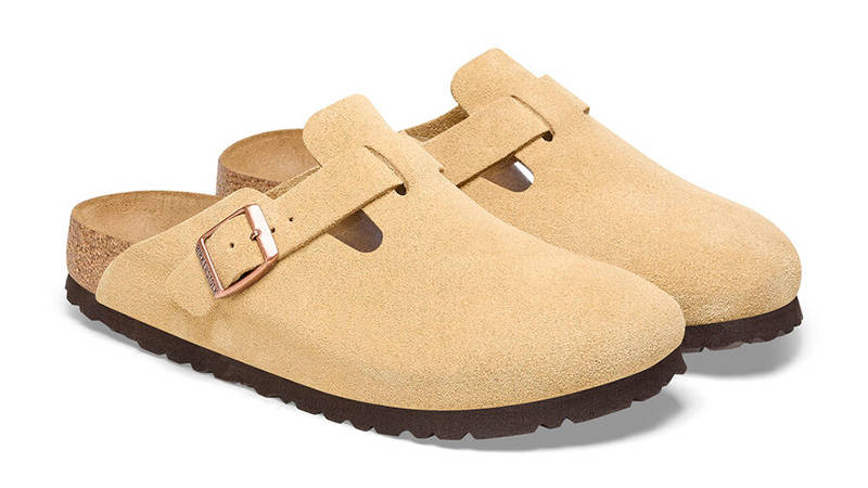 Birkenstock Boston Suede Latte Cream 1026181 Side