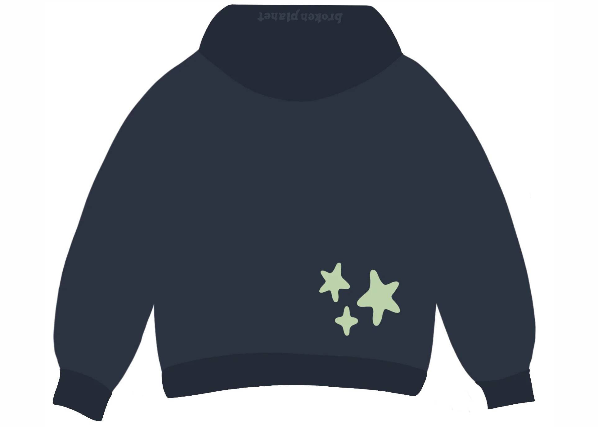 Broken Planet Market Astral Energy Hoodie Outer Space Blue Backside