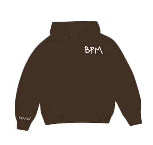 Broken Planet Market BPM Hoodie Brown Feature