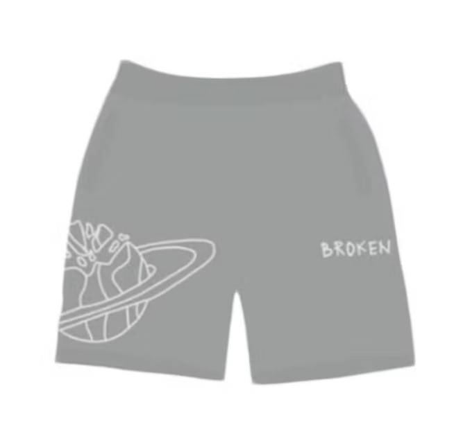 Broken Planet Market Outer Space Shorts Grey Feature