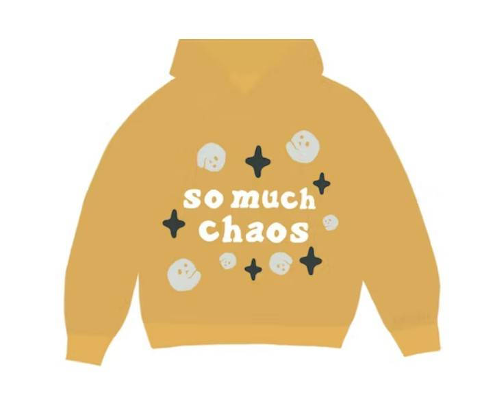 Broken Planet Market So Much Chaos Hoodie Mustard Yellow Feature