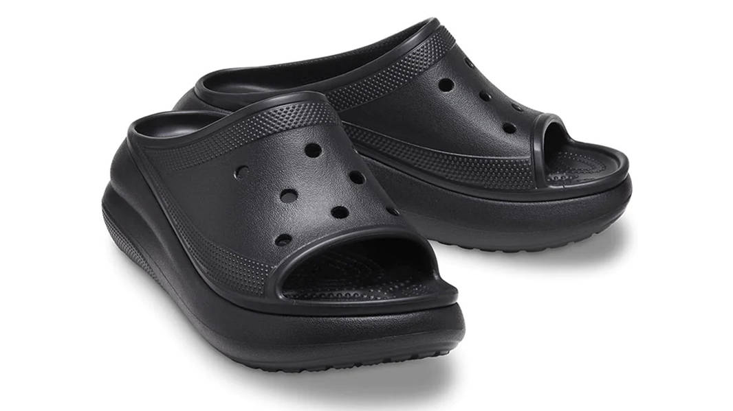 Crocs Classic Crush Slides Black 208731-001 Front
