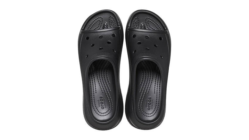 Crocs Classic Crush Slides Black 208731-001 Top
