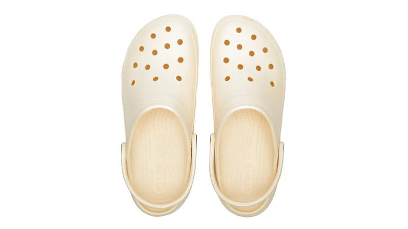 Crocs Classic Platform Clog Shimmer Vanilla 208590-108 Top