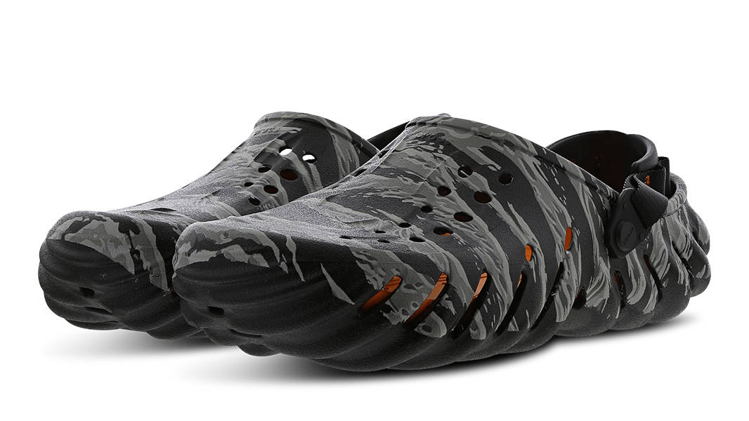 Crocs Echo Clog Black Orange Zing Multi Side