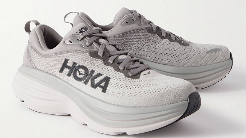 Hoka One One Bondi 8 Grey side