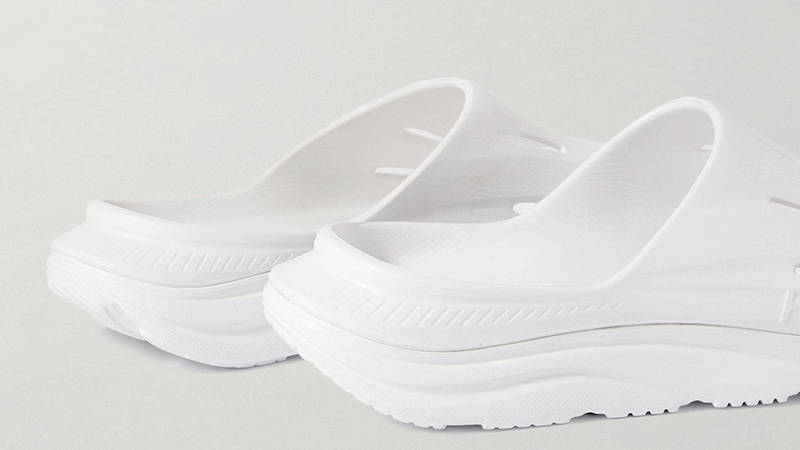 Hoka One One Ora Recovery 3 Rubber Slides White back