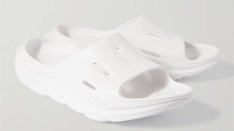 Hoka One One Ora Recovery 3 Rubber Slides White front