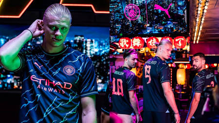 Manchester City's 2023/24 Third Kit Takes Shape Under Tokyo's Bright Lights
