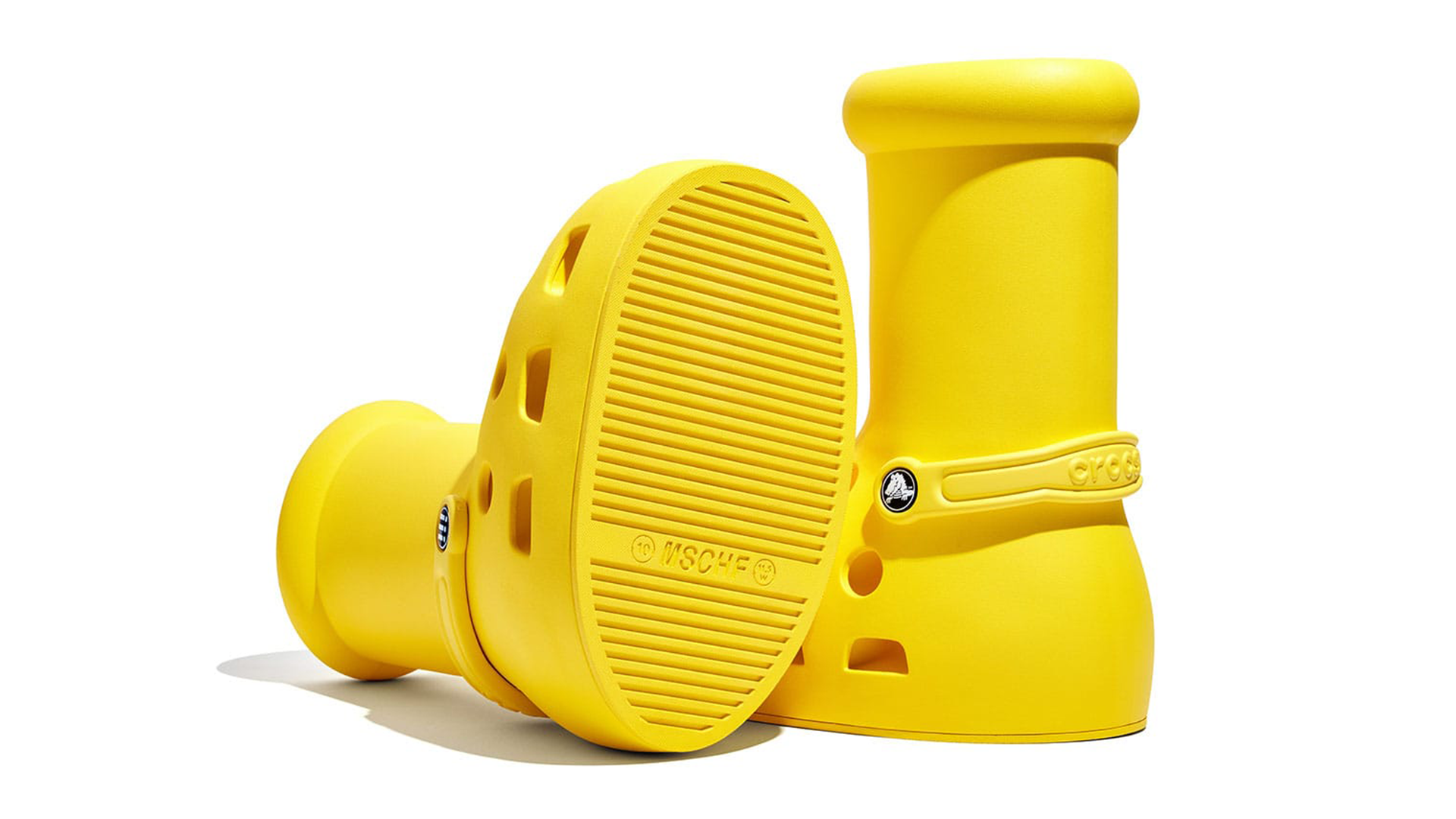 You Can Actually Cop the MSCHF x Crocs “Big Yellow Boot”