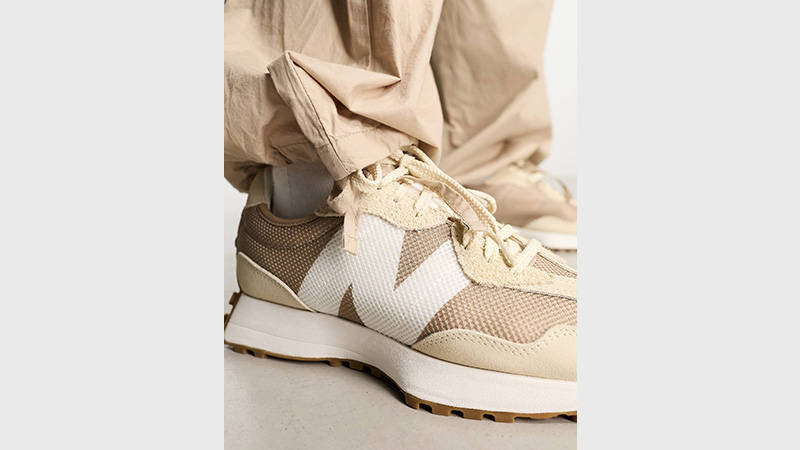 New Balance 327 oatmeal beige side