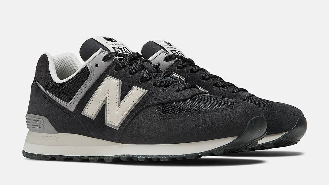 New Balance 574 Black Grey White U574LL2 Side