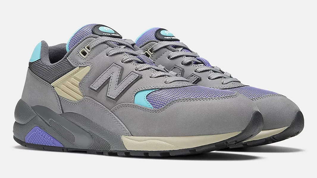 New Balance 580 Grey Purple Aqua MT580VA2 Side