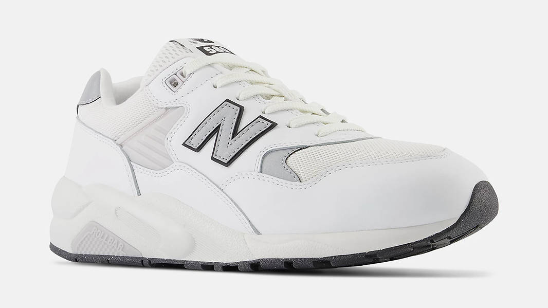 New Balance 580 White Silver Metallic MT580EC2 Side