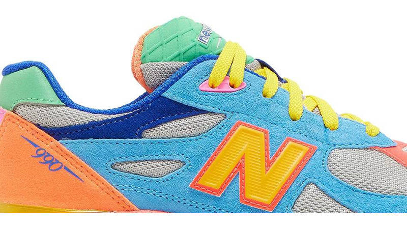 New Balance 990v3 Big Kid 'Wild Style' Multi closeup