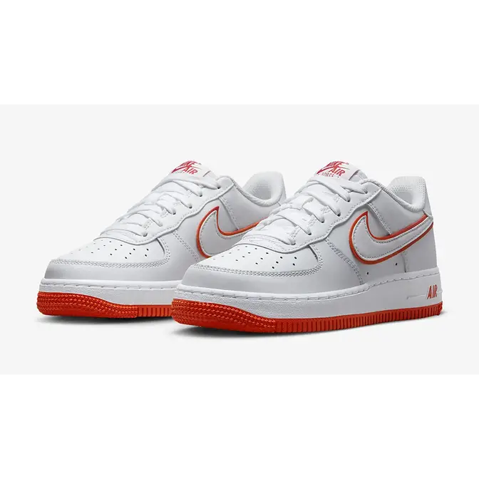 Nike Air Force 1 Low GS Outline White Picante Red | Where To Buy ...