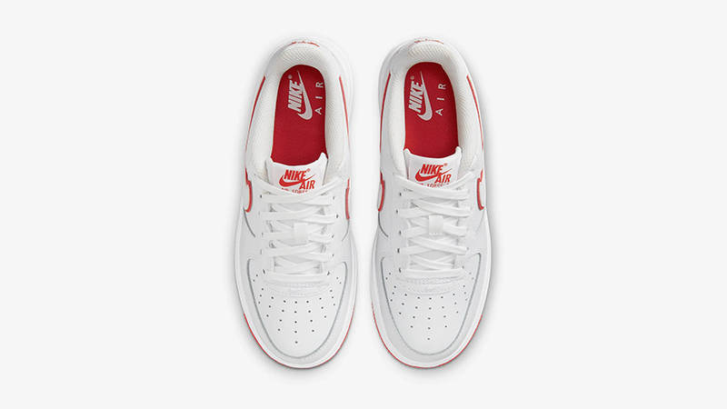 Nike Air Force 1 Low GS Outline White Picante Red DV7762-101 Top