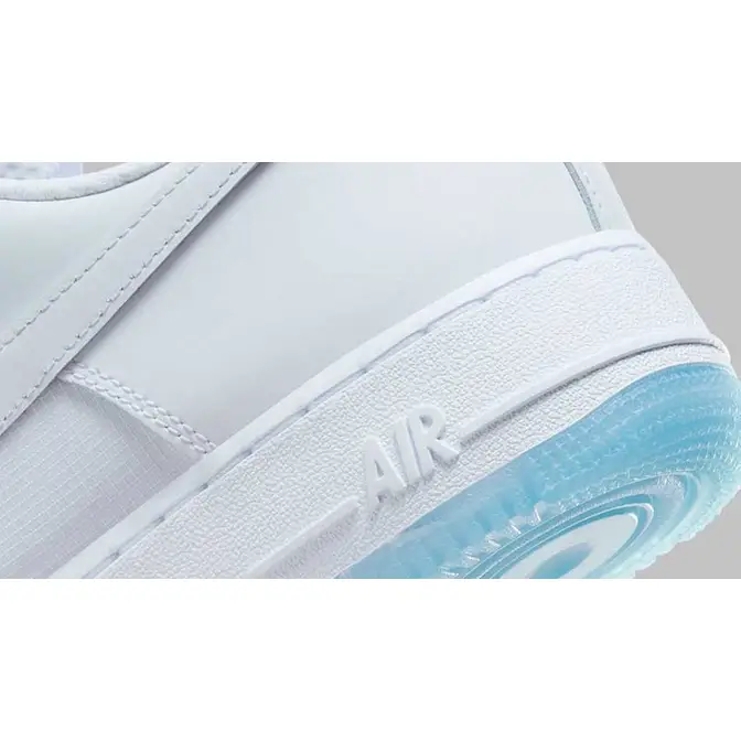 Nike Air Force 1 Low White Icy Blue Closeup